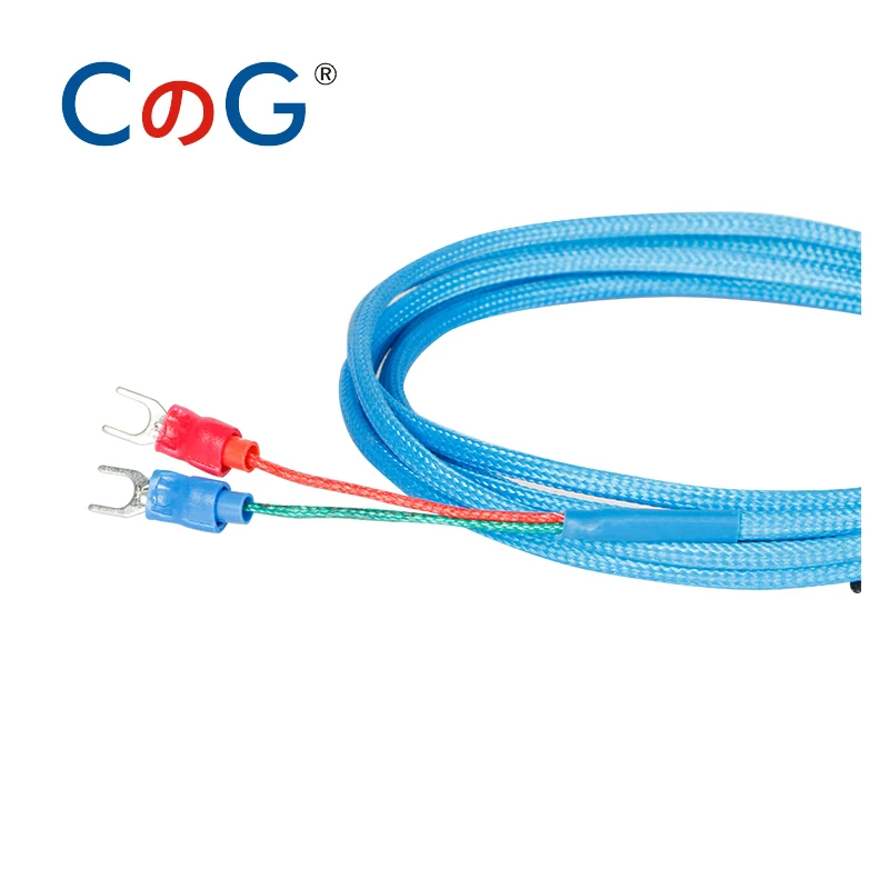 CG M6 Screw Type Fiberglass sheath 1m 2m 3m 5m Thermocouple K J Temperature Sensor Cable for Industrial Temperature Controller