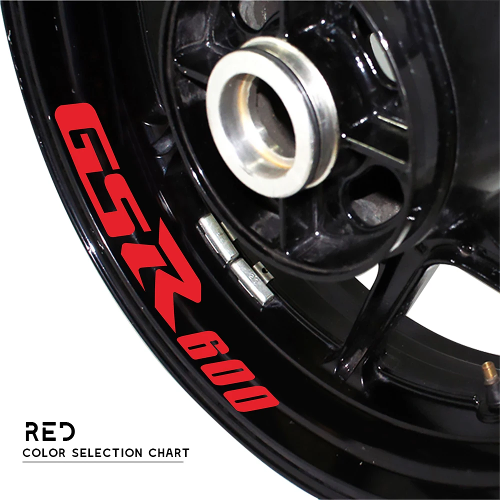 New motorcycle wheel sticker waterproof reflective wheel decals rim decoration logo  for SUZUKI GSR600 gsr 600