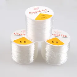 크리스탈 스트링 고무 탄성 스레드 0.5 0.6 0.7 0.8 1.0mm 쥬얼리 파인딩 비즈 라인, DIY 팔찌 쥬얼리 제작