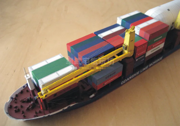 1:400 Scale Gdansk Cargo Ship DIY Handcraft PAPER MODEL KIT Handmade Toy Puzzles