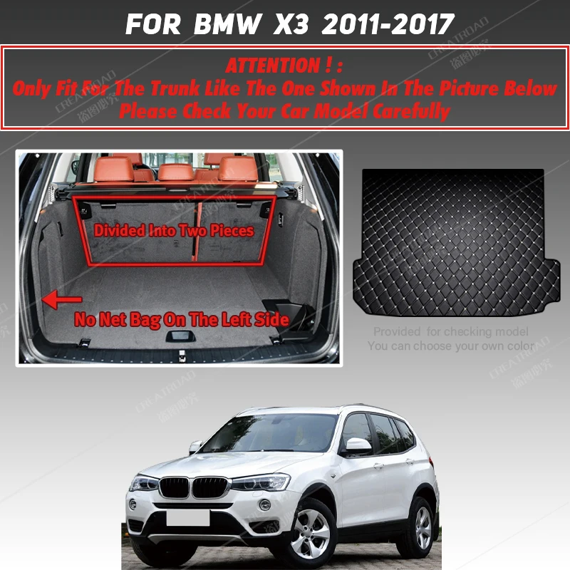 Car trunk mat for BMW X3 F25 2011 2012 2013 2014 2015 2016 2017 cargo liner carpet interior accessories cover