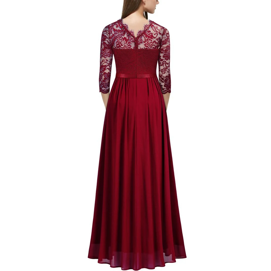 

Robe Soiree Femme Longue Chiffon Prom Dresses 2021 Pleated A-Line Floor-Length Vestido Lace Applique Long Formal Evening Party