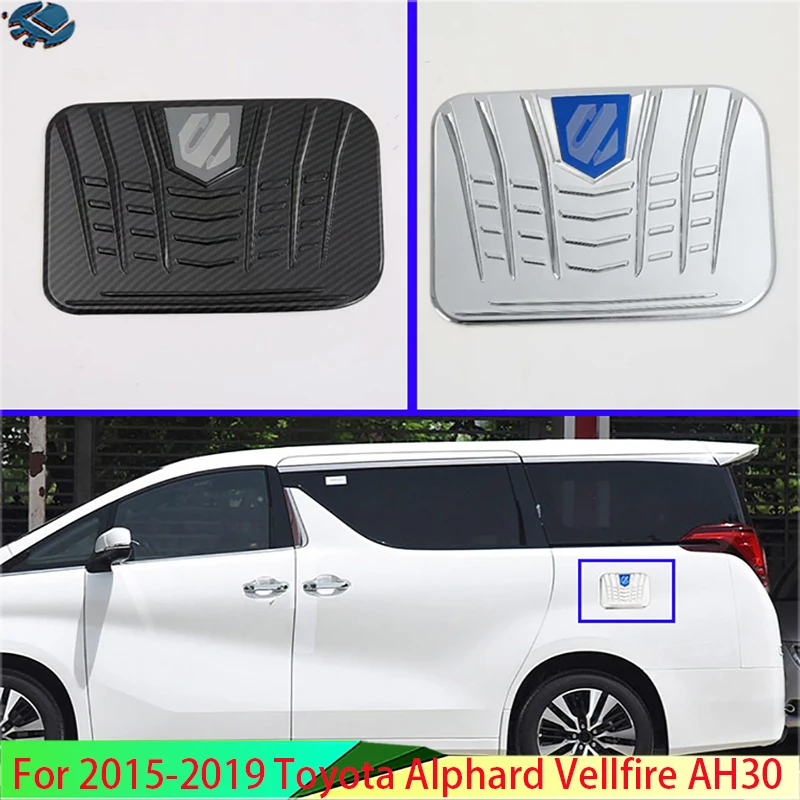 For 2015-2019 Toyota Alphard Vellfire AH30 Car Accessories ABS fuel tank cap cover car-styling trim oil fuel cap protective