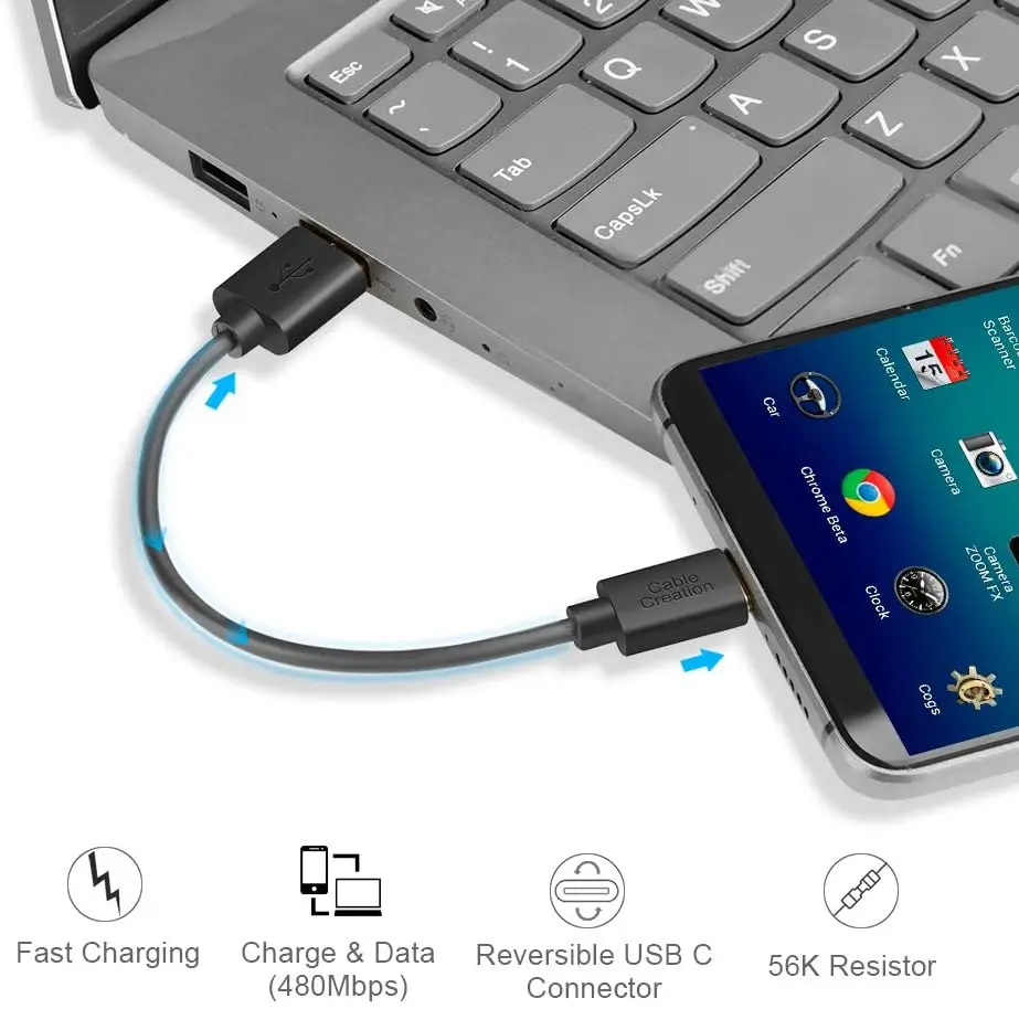 USB C 유형 C 케이블, 2.0 USB-C 케이블 3A 고속 충전 케이블, MacBook(Pro),Galaxy S10/S9 +, pixel2xl과 호환되는 충전 케이블