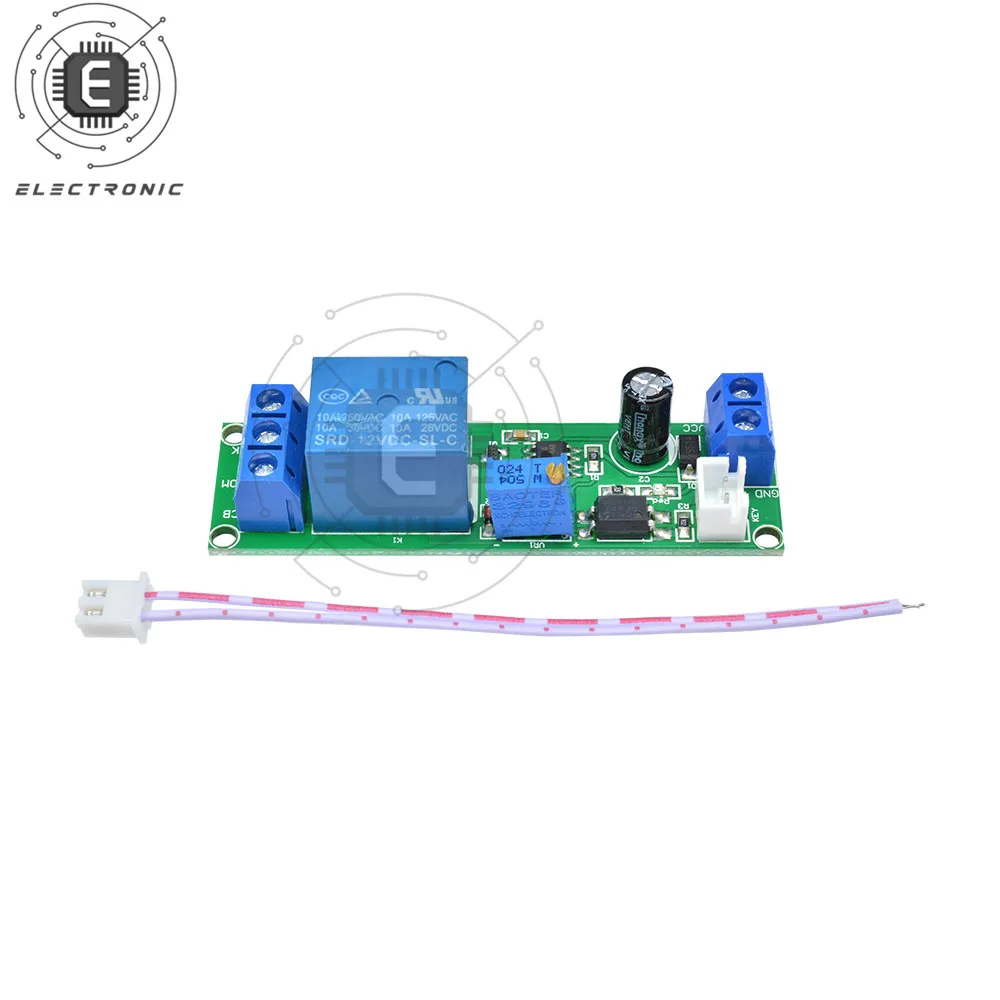 DC 12V normalnie otwarty przekaźnik opóźniający wyzwalacz 0-60 sekund wyłącznik czasowy moduł przekaźnikowy przełącznik sterowany czasowo moduł