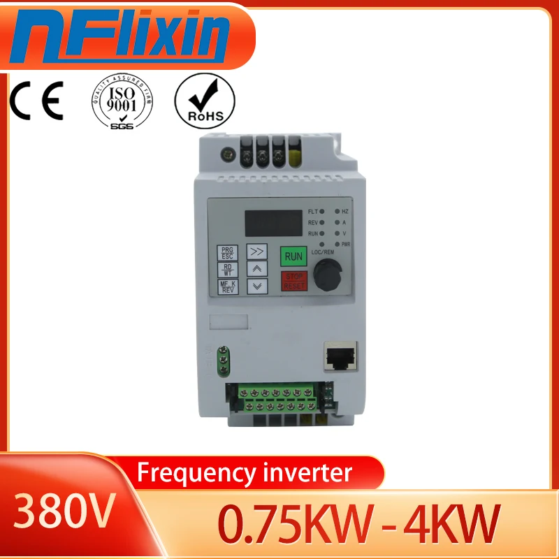 nin em 9600d3t 380v 0 75kw 1 5kw 2 2kw 4kw vfd inversor de frequencia variavel da fase tripla para o controle de velocidade do motor 01