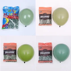 5/10/12/18inch Retro Green Birthday Balloons Sage Green Olive Avocado Green Latex Balloon for Wedding Baby Shower Party Decor