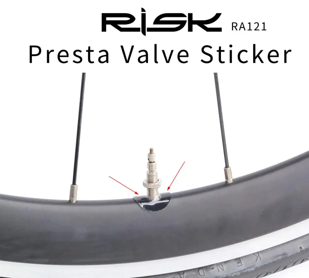 RISK 20pcs bicycle presta valve protection sticker for bike presta tubeless valve