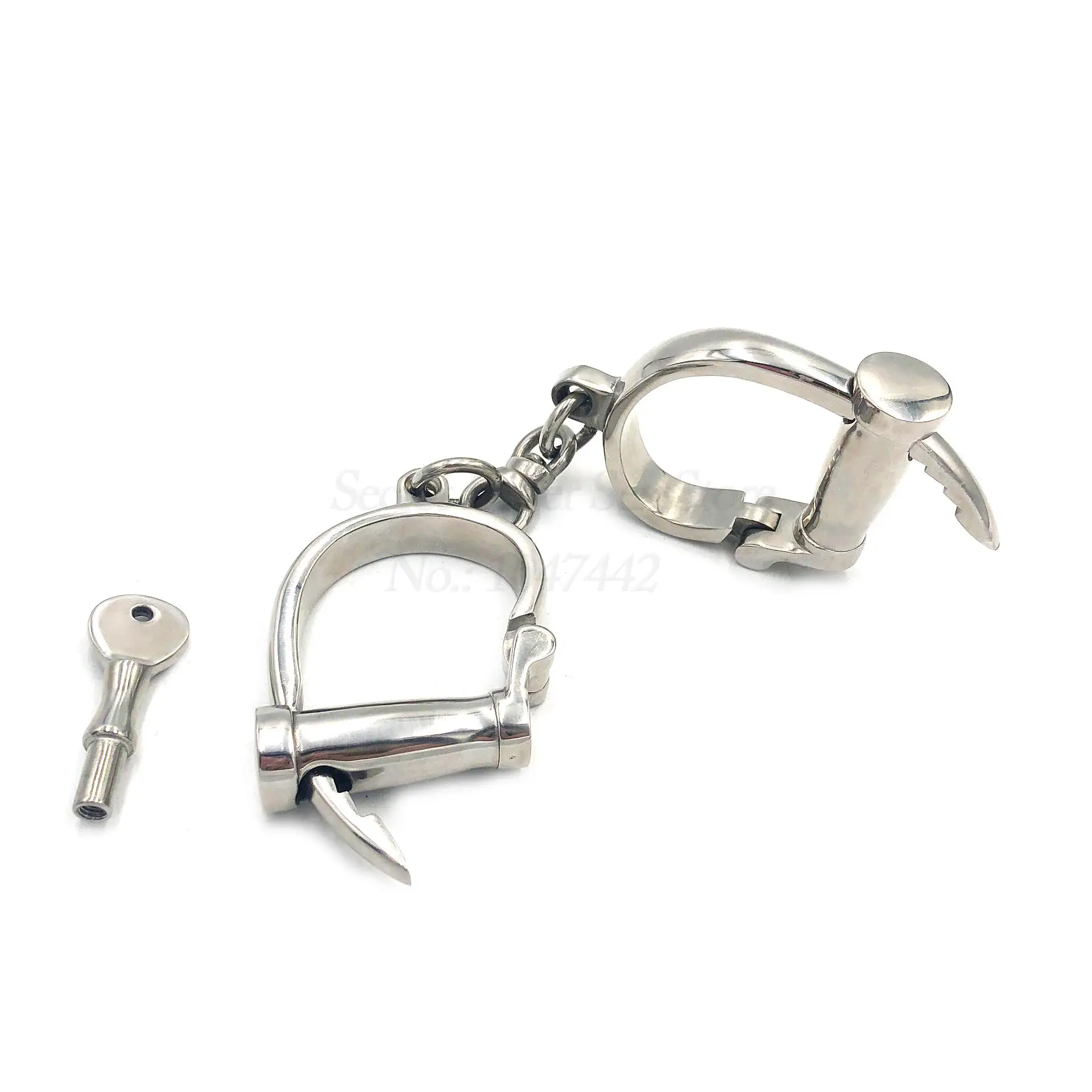 Pure Stainless Steel Hand cuffs, BDSM Bondage Lockable Handcuffs Steel Erotic Adult Games Sex Toys For Couples Handboeien.