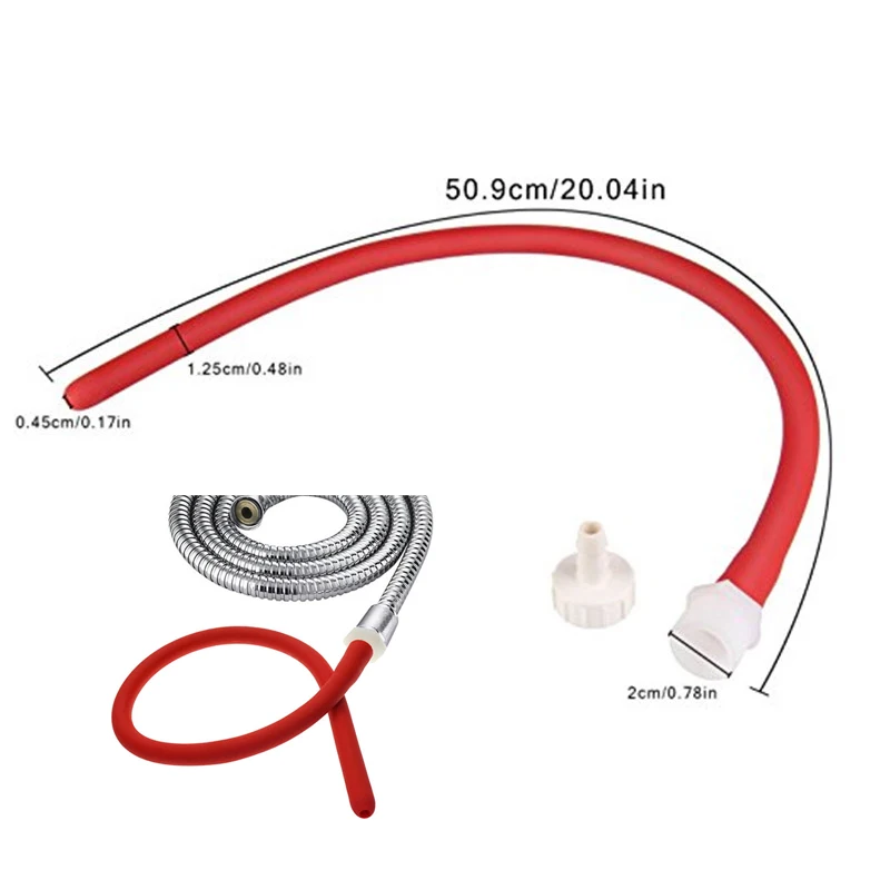 Silikonowy Anal wąż prysznicowy lewatywa Bidet Tube Anal Lavement czysta lewatywa Annal Douche Cleaner prysznic Bidet Ducha Anal czyszczenie