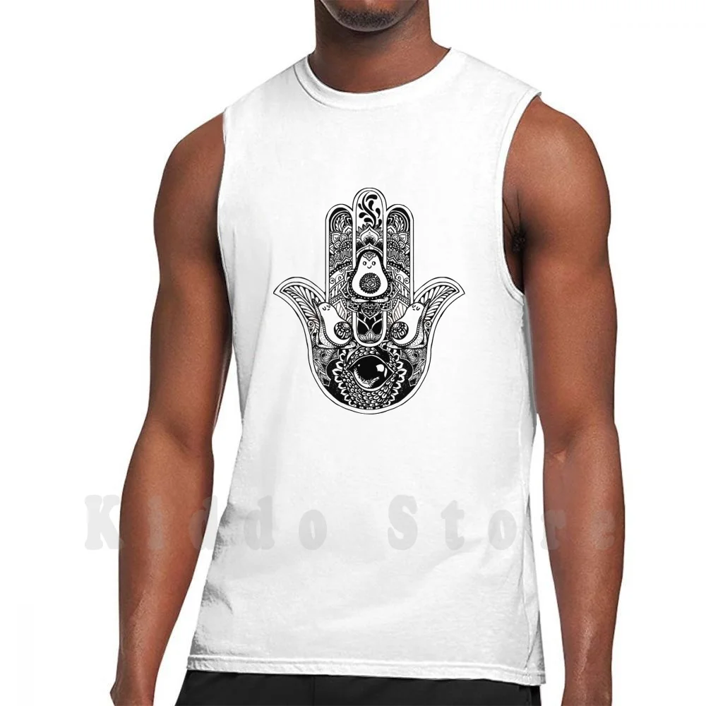 Hamsa Hand Avocado Tank Tops Vest Sleeveless Hamsa Hand Avocado Yoga