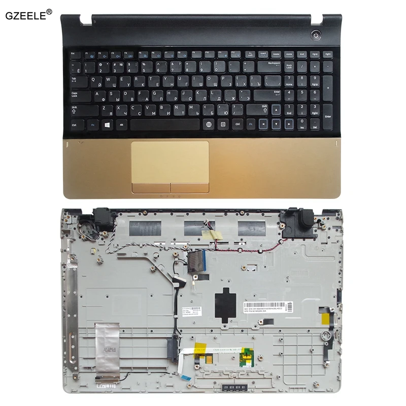 Imagem -01 - Teclado de Laptop Samsung Np300e5a Novo Russo com Concha Dourada teclado de laptop samsung np300e5a novo russo com concha dourada 01