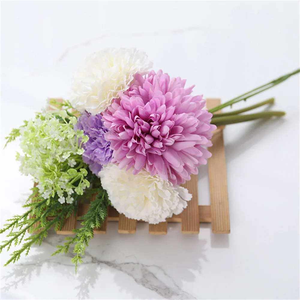 1 Pcs Artificial Flowers Rose Peony Fake Flowers Mix and Match Bouquets Home Decoration Office Wedding Livingroom Decoration