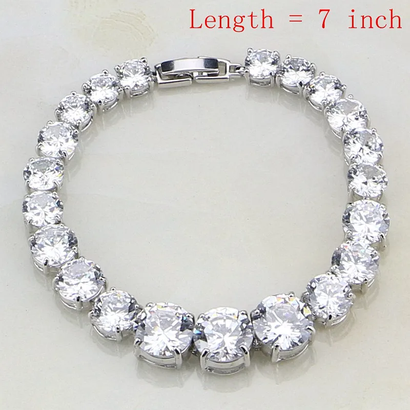 Wholesale 925 Sterling Silver Jewelry White Australian Crystal Jewelry Sets For Women Bracelet/Necklace/Pendant/Earrings/Ring