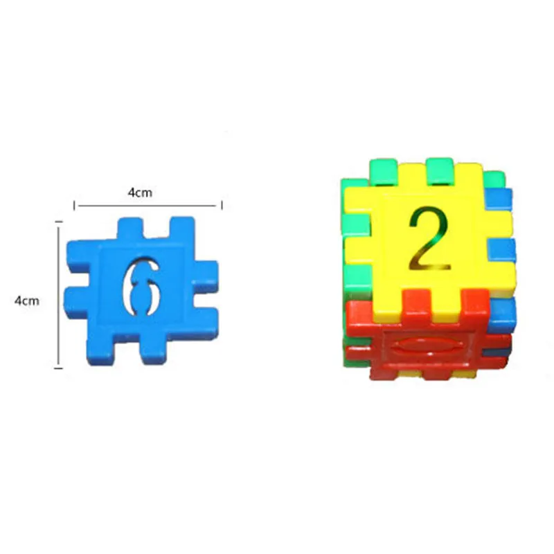 Blocos de construção de cubo de letras digitais, 88 peças, montagem diy, tijolos criativos com caixa de armazenamento, brinquedos de educação precoce para crianças