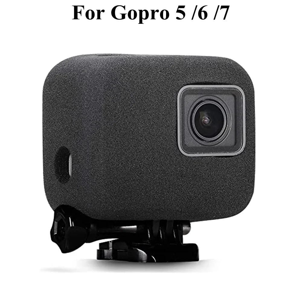 tui coupe-vent en mousse pour rduction du bruit, pour Gopro Hero 7 6 5, pare-brise en mousse 2018, ponge de protection pour appareil photo noire