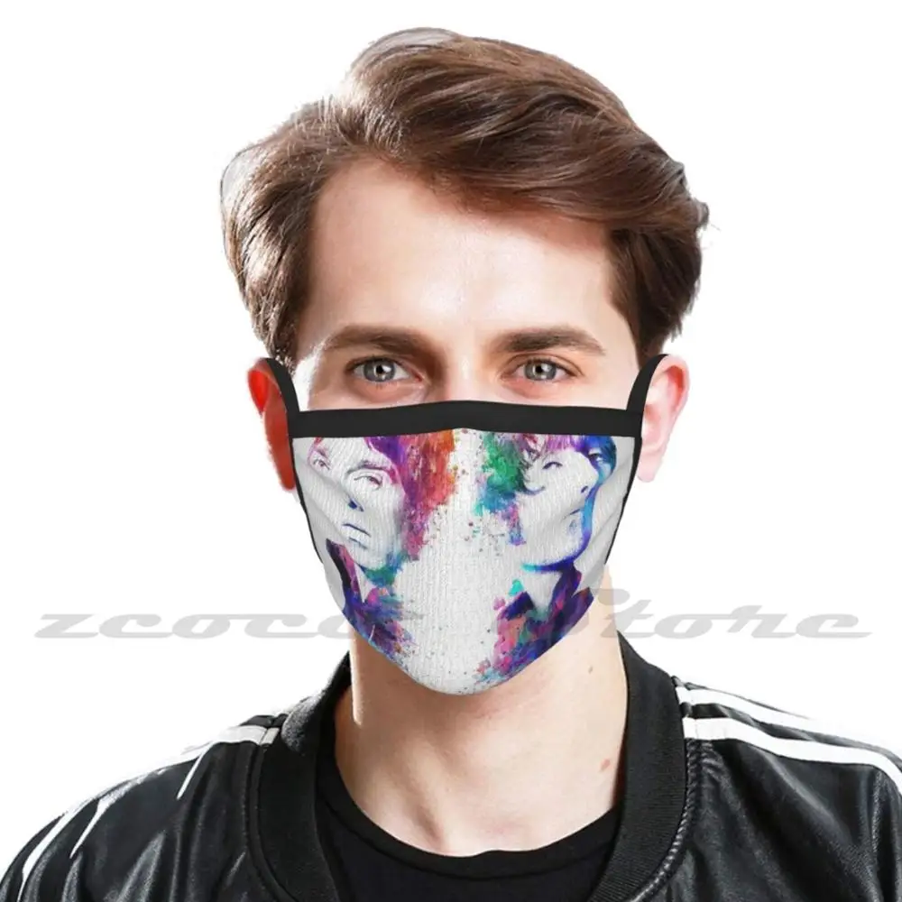 Washable Trending Customized Pm2.5 Filter Mask Watercolor Band Noel Liam Music Liam Gallagher Brit Pop Great Britain British