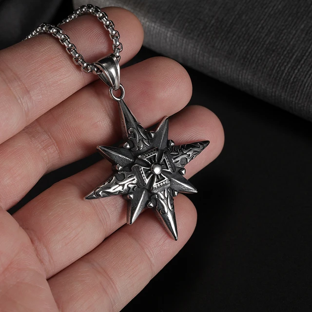 Stainless Steel Star Pendant Eight pointed Star Pendant Stainless Steel Cross Men Pendants Aliexpress