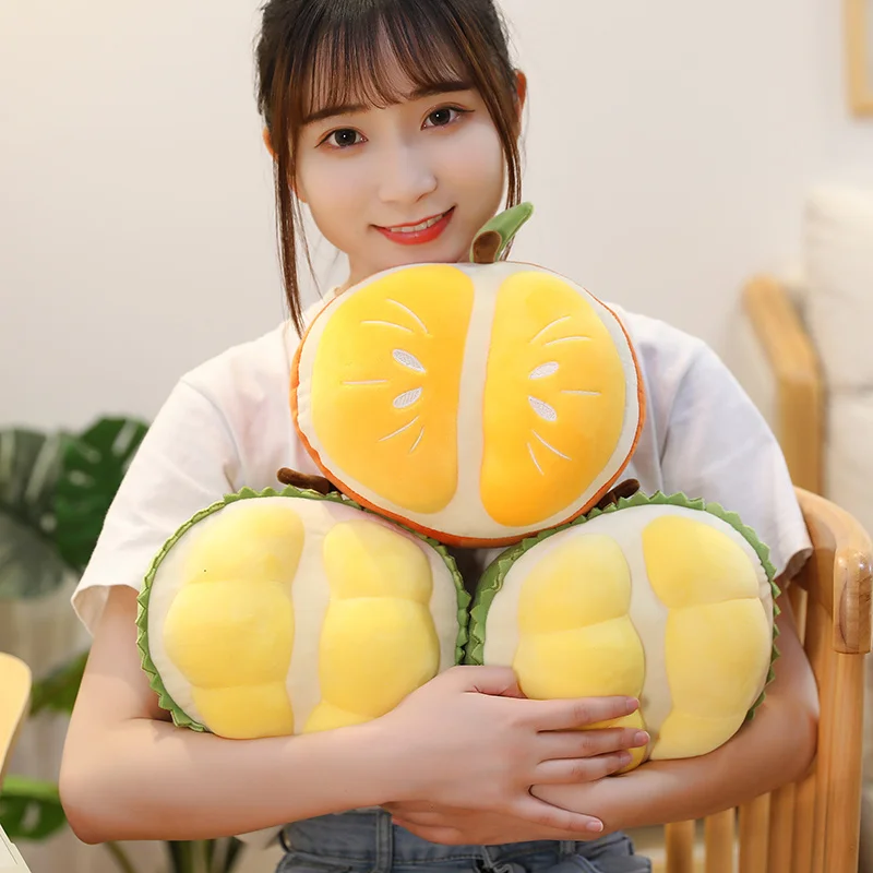 

20CM Simulation Fruit Durian Plush Toy Soft Orange Toy Doll Children's Toys Gifts Creative Fruit Home Decorations Kids Gifts