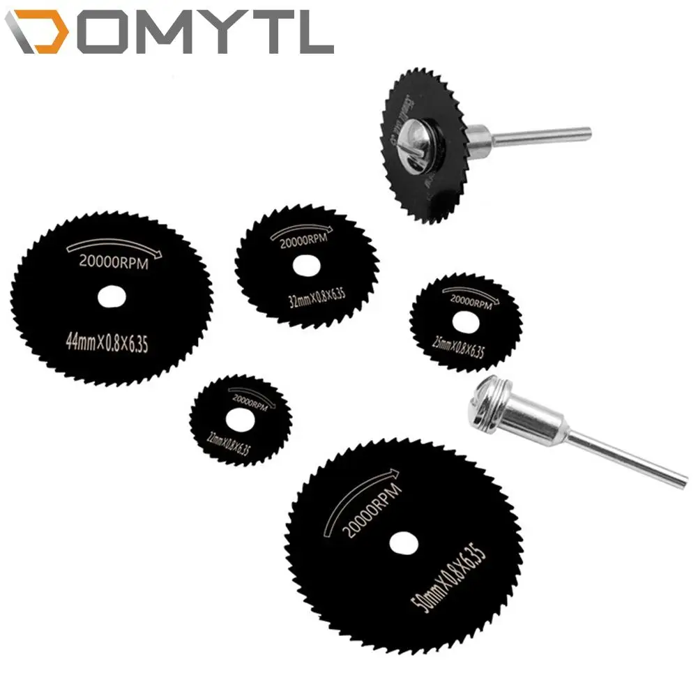 Small Saw Blade 8pcs High Speed Steel Electric Grinder 22, 25, 32, 35, 44, 50MM Wood Saw Cutting Blade 20000Rpm Power Tool