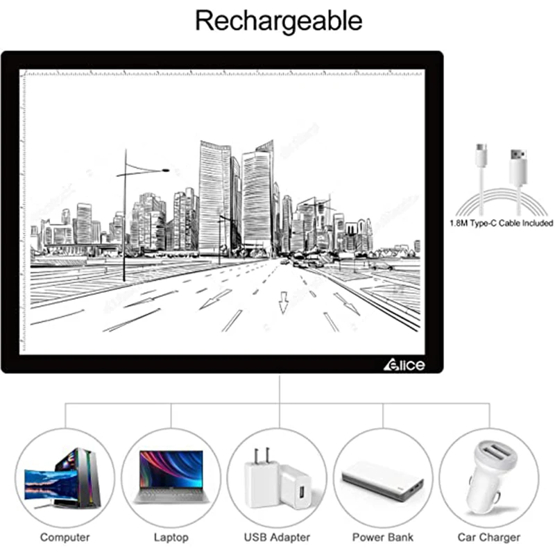 Imagem -04 - Placa de Luz Led Ajustável com Cinco Níveis Caixa de Luz a4 Alimentada por Bateria Proteção para os Olhos Mais Fácil para Pintura com Diamante