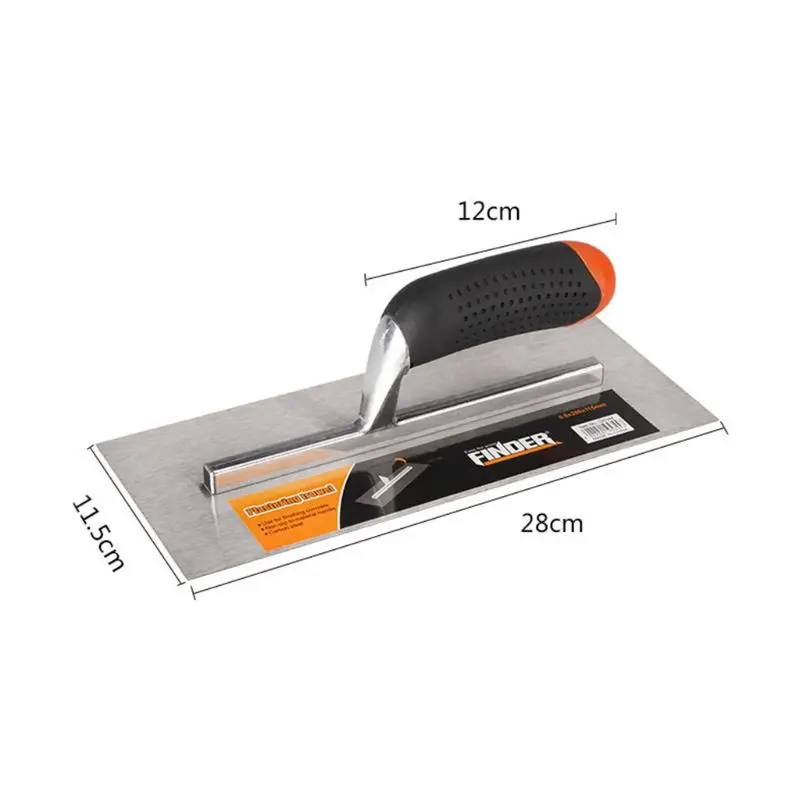 Durable Carbon Steel Concrete Acabamento Float Trowel para Casa, Room Decoration Kit, Ferramentas de canteiro de obras, 280x 115mm