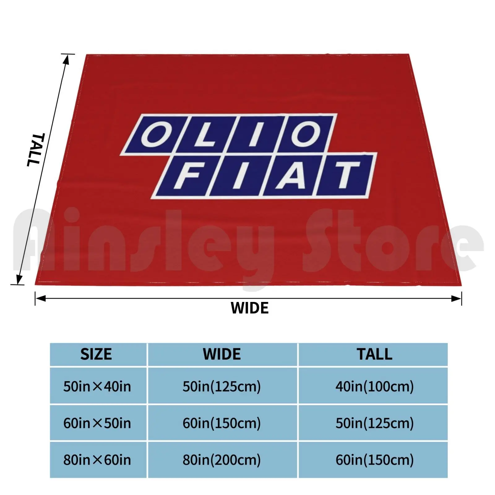 Olio Fiat-Blue / White Blanket For Sofa Bed Travel Fiat Lancia Olio Rally 037 Delta 131 Abarth Grifone Car