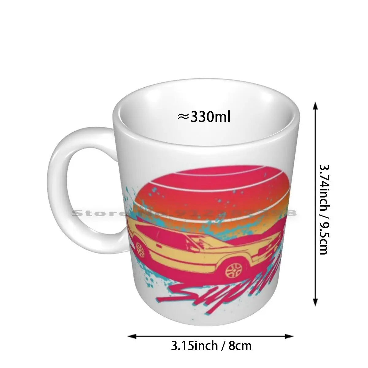 Sunrise Ceramic Mugs Coffee Cups Milk Tea Mug Celica Ma61 Ga61 Ma63 Japanese Automotive Car Vintage Classic 80s Retro Drifting