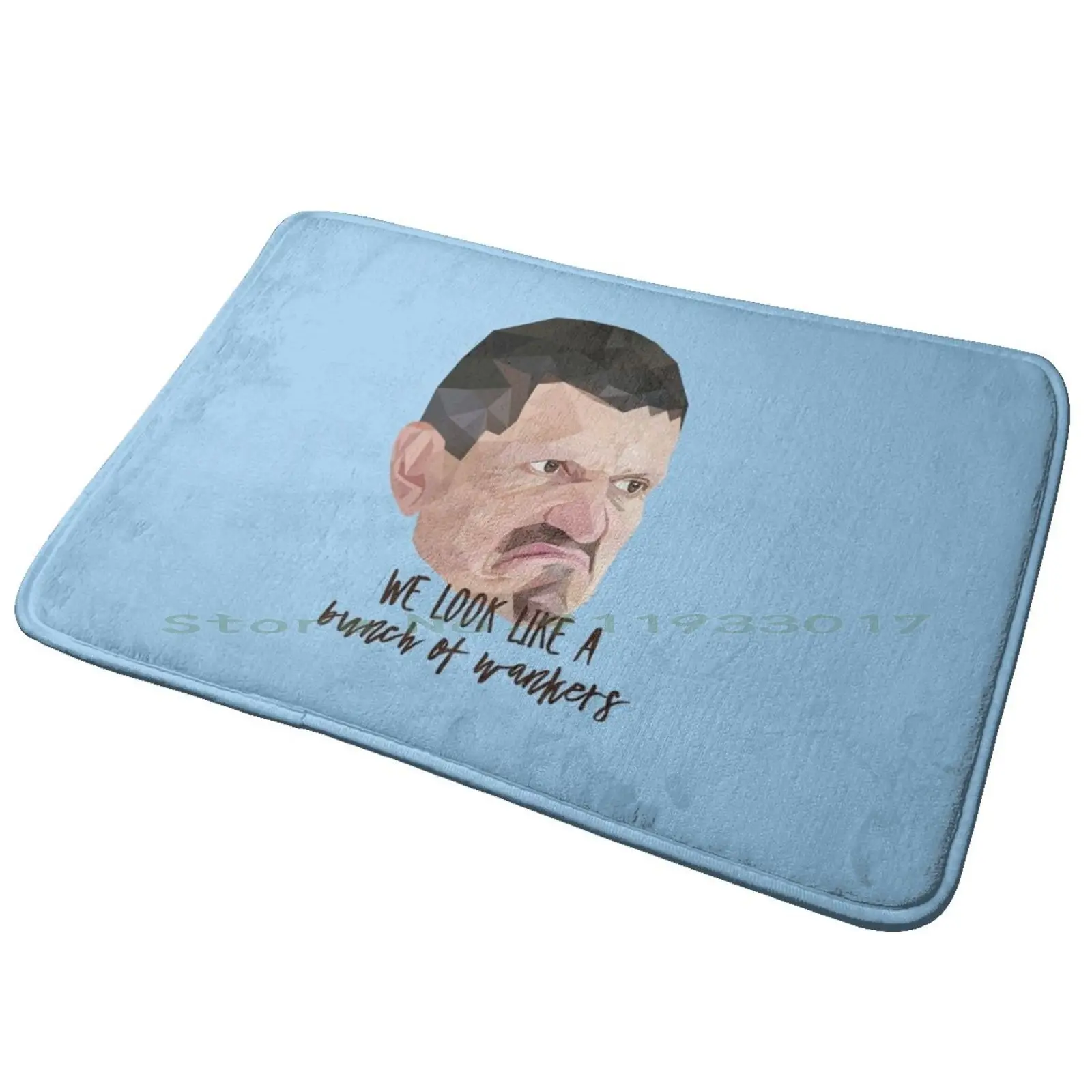 Guenther Steiner Low Poly Art Entrance Door Mat Bath Mat Rug Guenther Steiner Motorsport Drive To Survive Italian Is Back Silly