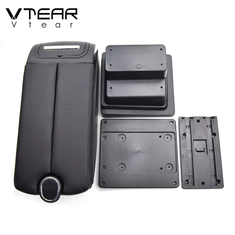 

Vtear For VW Tiguan armrest box leather arm rest car-styling center console USB interior ABS storage decoration accessories 2017