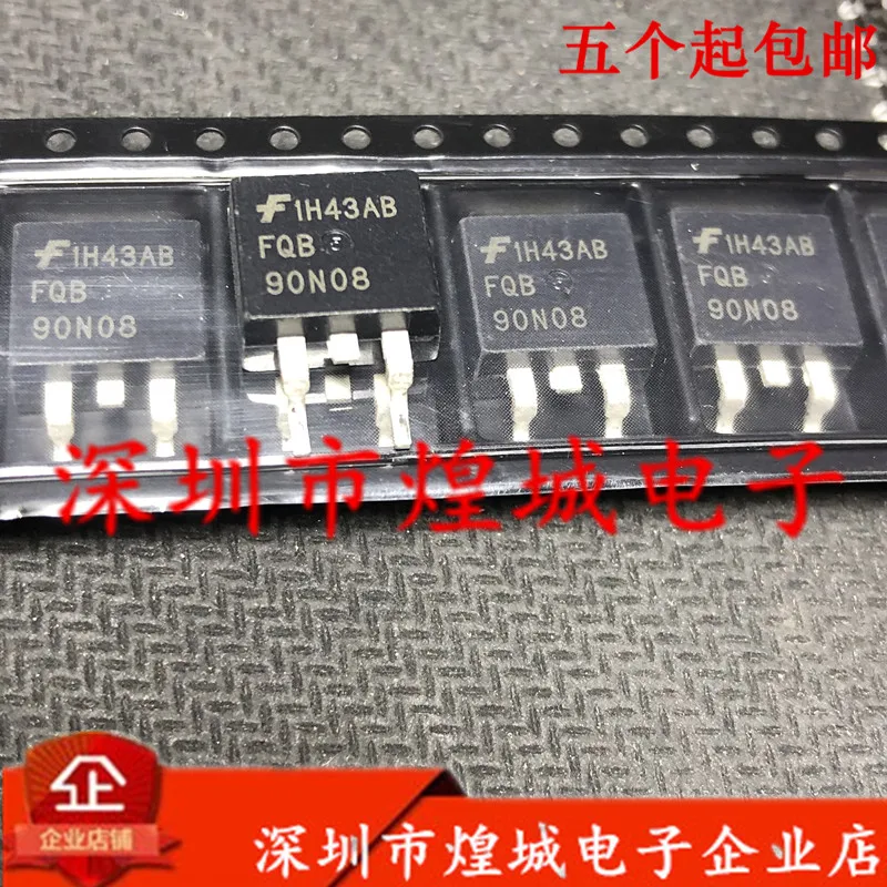 

10PCS FQB90N08 TO-263 80V 71A 5