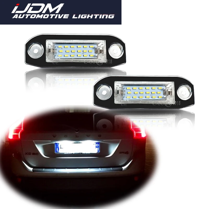 iJDM For Volvo S60 V60 V50 XC60 XC70 XC90 etc Super Bright Canbus Error Free Xenon White LED Car License Plate Number Lights 12V