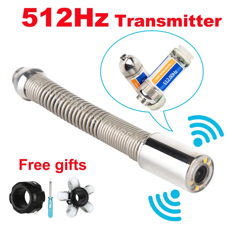 

512Hz Transmitter Self-leveling Camera Head SYANSPAN Well Pipe Inspection Video Camera,Drain Sewer Pipeline Industrial Endoscope