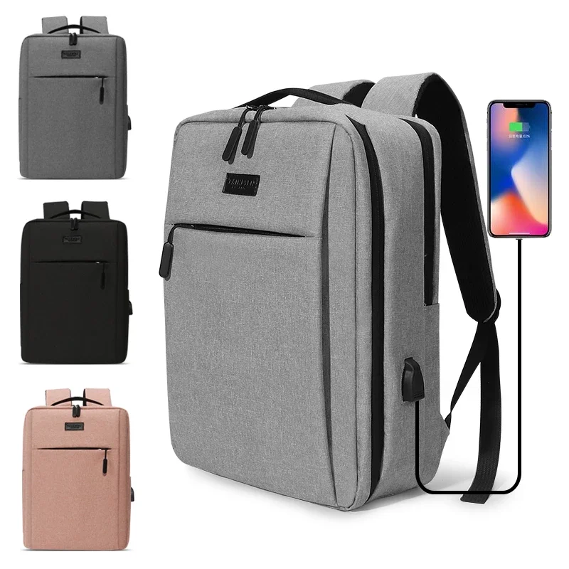 Fashion Laptop Usb Backpack School Bag Rucksack Anti Theft Travel Daypack 13 14 15.6 16 17.3Inch Large Capacity Backbag Mochila