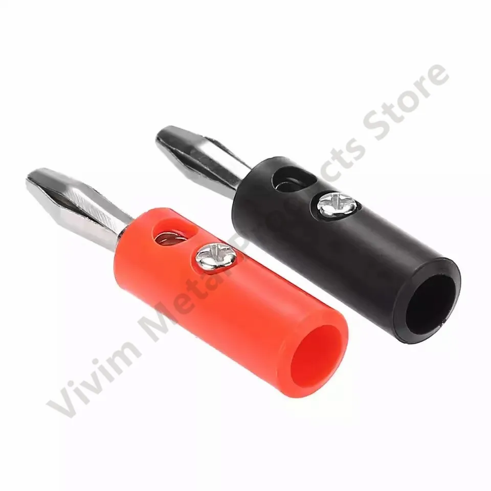 10pcs Audio Speaker Screw Banana Plugs Connectors 4mm IN STOCK Black Red Facotry Online Wholesale Golden