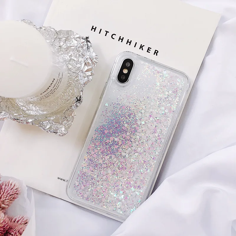 Fashion Glitter Liquid Silicone Case For Xiaomi Redmi Note 10 Pro 4G 5G Pro Dynamic Quicksand Soft TPU Back Cover
