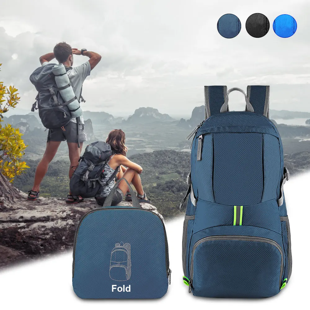 35L Outdoor Foldable Waterproof Backpack Lightweight Portable Daypack Bag Large  Hunting Camping Traveling Hiking Backpacks