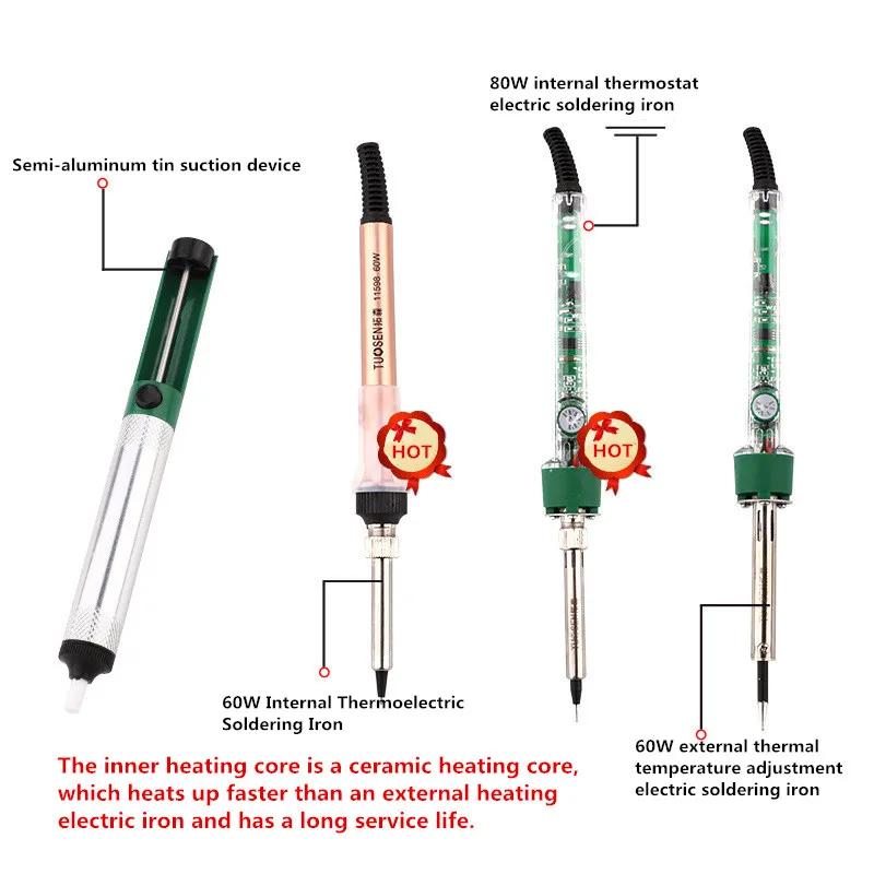Electric Soldering Iron 220V Temperature Adjustable LCD Welding Solder Rework Station Handle Heat Pencil Repair