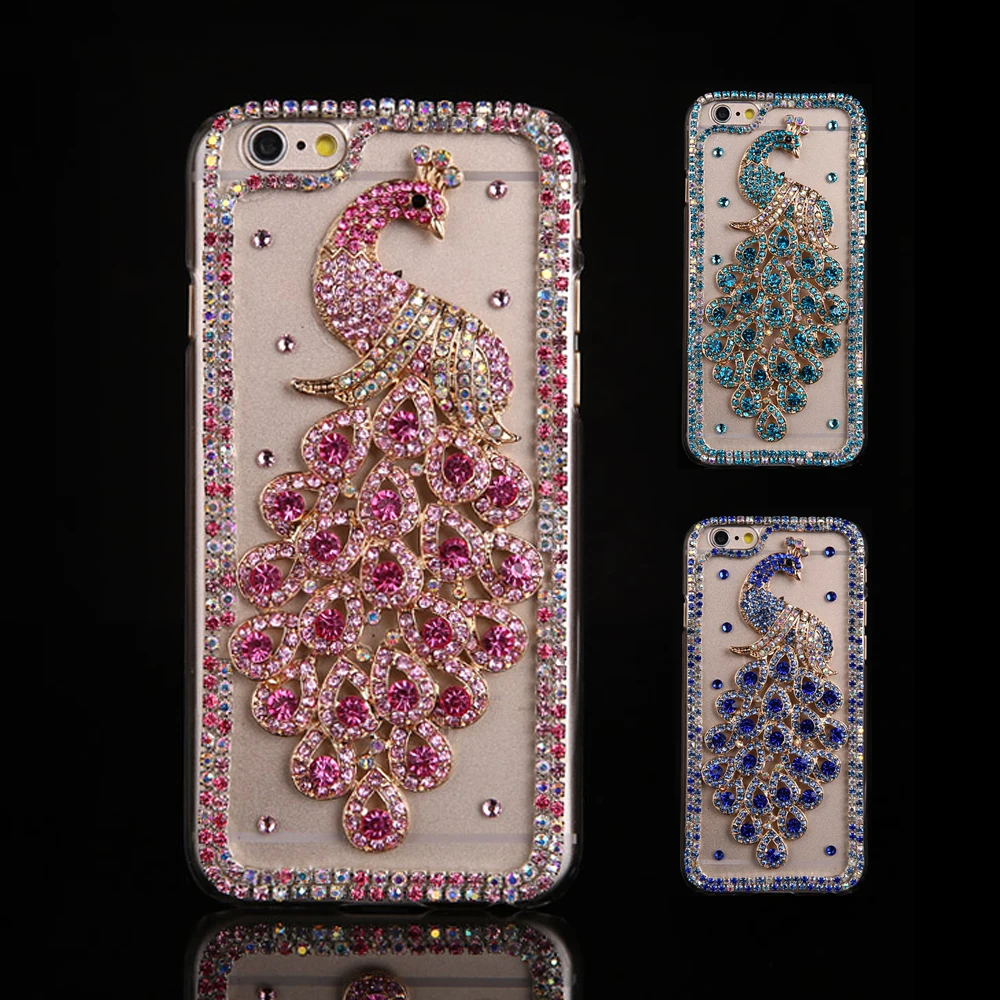 Sunjolly Peacock Rhinestone Case for Samsung Galaxy A92018 920 30 20 50 40 70 S E 60 80 90 30S 20e 50s 2core Diamond Cover coque