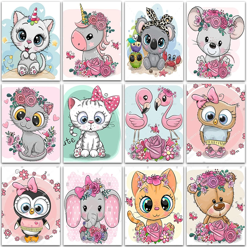 

5D DIY Diamond Painting flowers animals cat Flamingo unicorn Koala Full Square&Round mosaic embroidery Cross stitch home decor