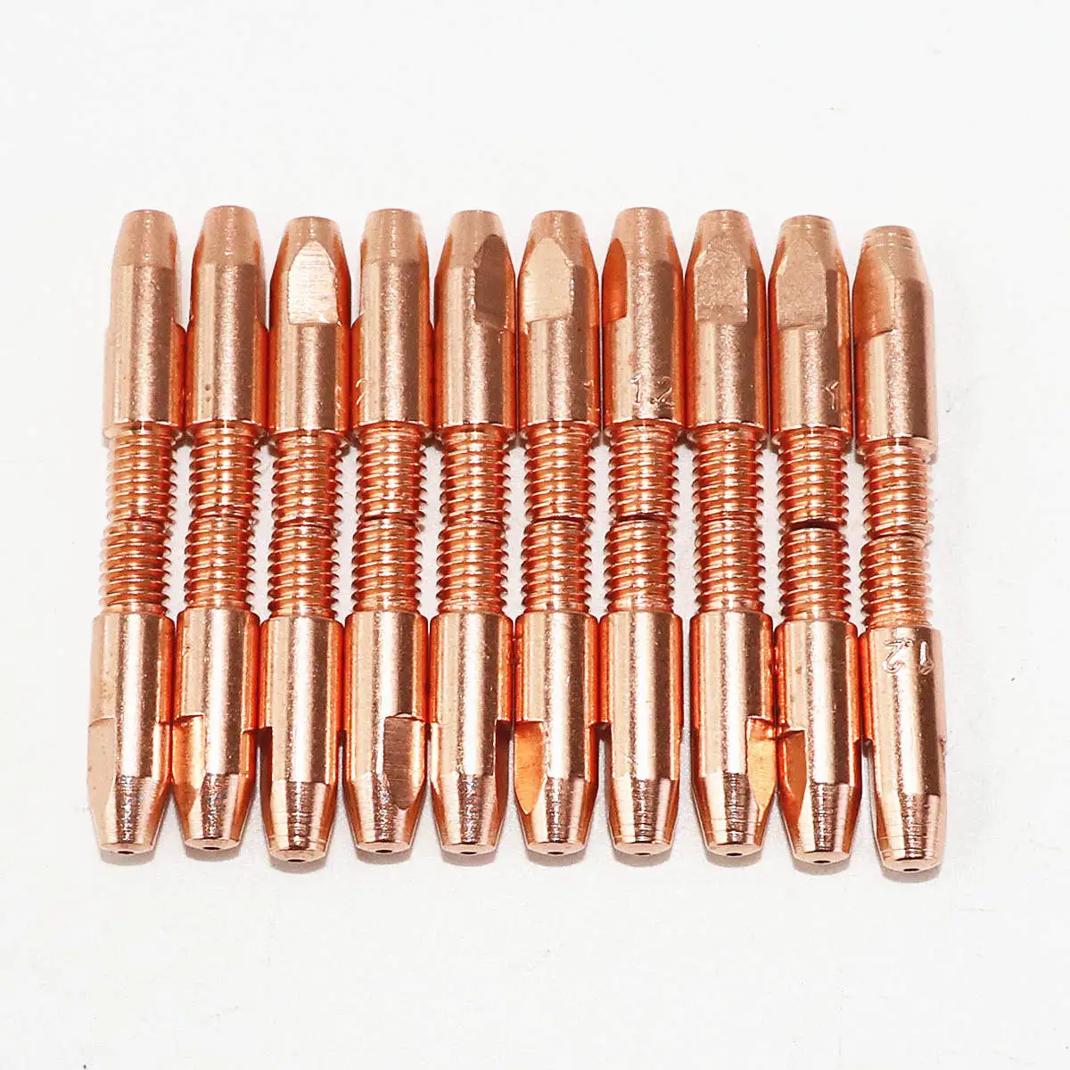Imagem -03 - Euro Estilo Welding Contato Dicas Ecu Cucirzr Tocha Mig Consumíveis 0.8 mm 1.0 mm 1.2 mm 24kd 20 Pcs