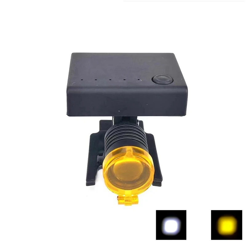 Wireless Dental Loupe LED Head Light Professional Medical Headlamp with Yellow Filter Binoculars Glasses Medical Spectacle Frame