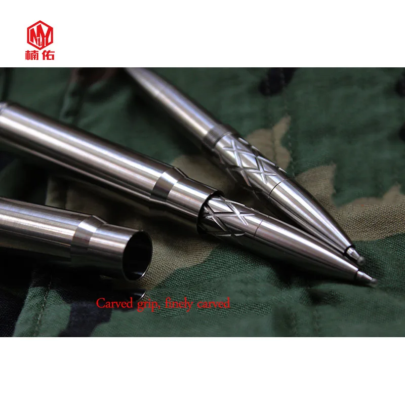 1PC TC4 Titanium Bullet Pen EDC Broken Window Multi-tool Multifunction Tactical Self-defense Metal Pen Defense Signature Pen