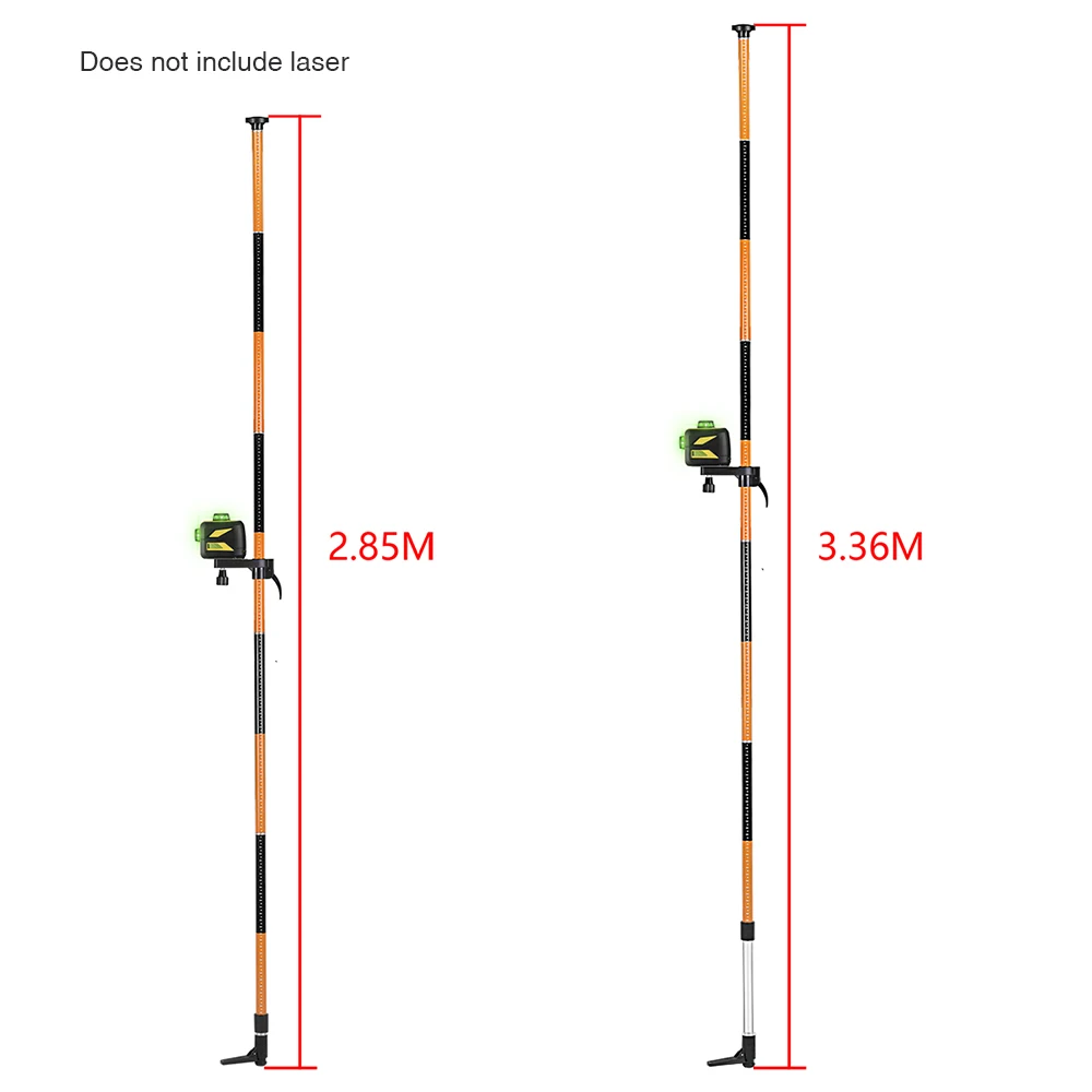 FIRECORE 3.36M Laser Level Extend Bracket  Telescopic Rod 5/8 and 1/4 Interface Elongation Support Stand(FLP370A)