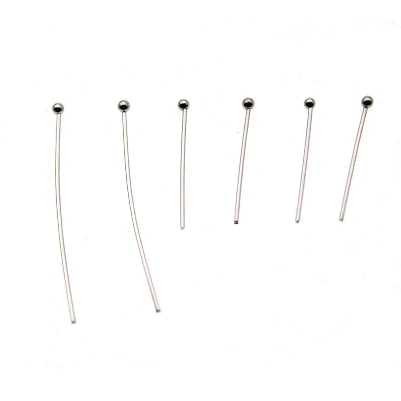 50pcs 15 25 30 50mm Stainless Steel Ball Head Pins Needles Beads Handmade for DIY Jewelry Making Accessories Earrings Findings