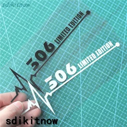 2pcs/lot Heart Car Decal Sticker Styling Windows Door Decoration For Peugeot 206 207 208 306 307 308 406 407 408 508 accessories