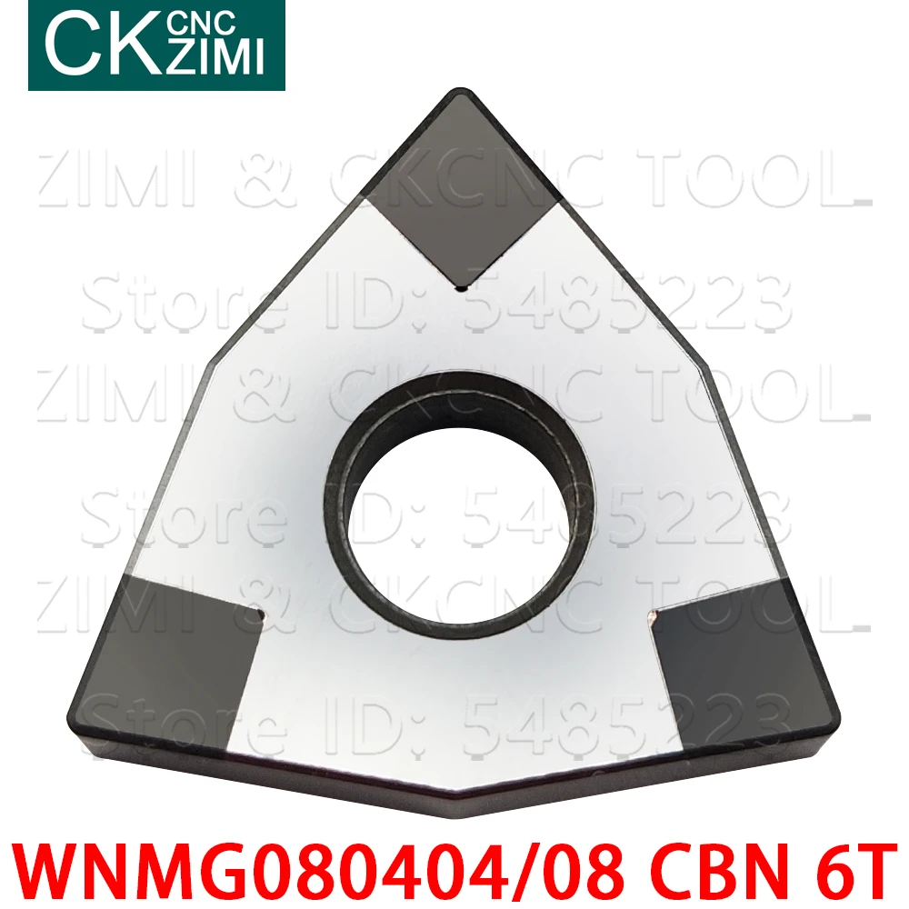 WNMG080404 CBN 6T WNMG080408 CBN 6T Boron Nitrida Pisau Mengubah Sisipan Karbida Mengubah Cutting CNC Logam Mesin Bubut Alat untuk Baja