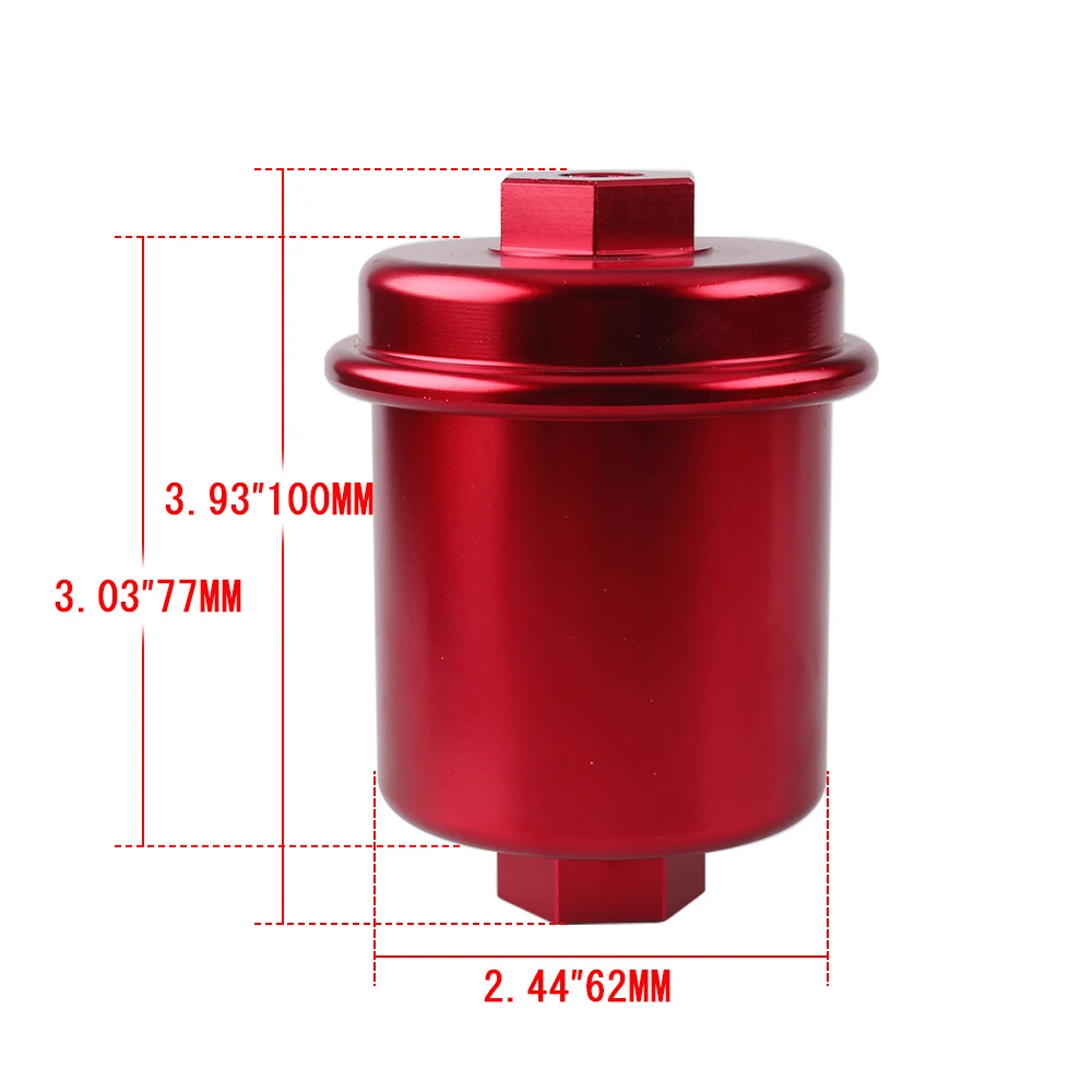 RASTP-Car High Flow Washable Fuel Filter for Honda Acura Civic Color Black Blue Red Purple Gold Silver RS-OFI013