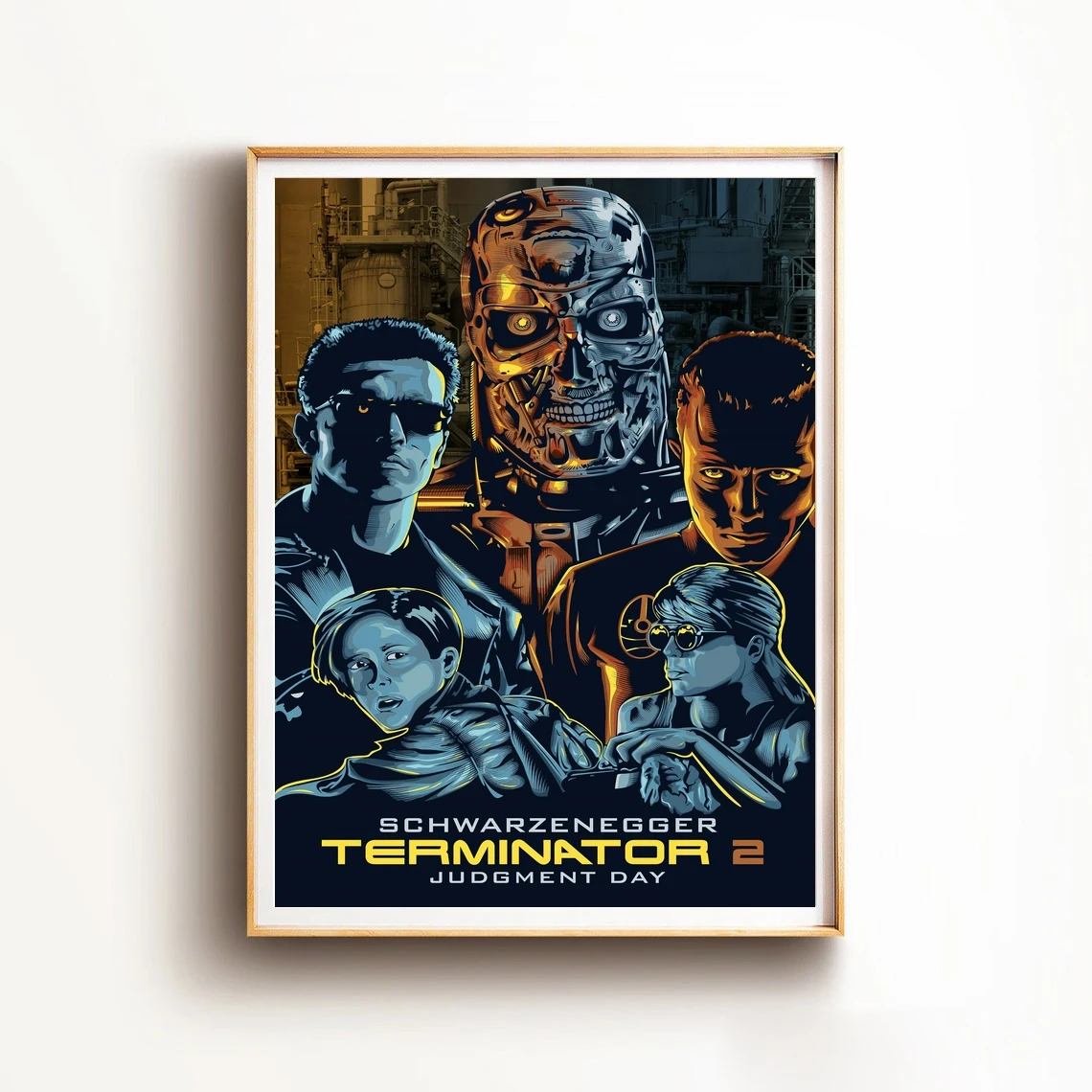 Terminator 2 Judgment Day Sarah Connor Skynet cyborg Post Apocalyptic Apocalypse Minimal Minimalist Alternative Poster Print Mov