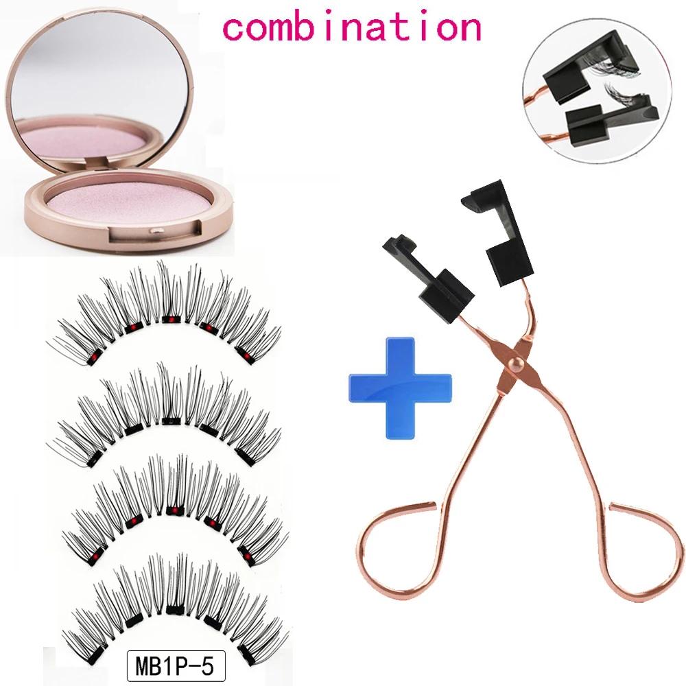 NEW With Mirror 5 Magnet Magnetic Eyelashes With faux cils magnetique Natural False Eyelashes Long Mink lashe